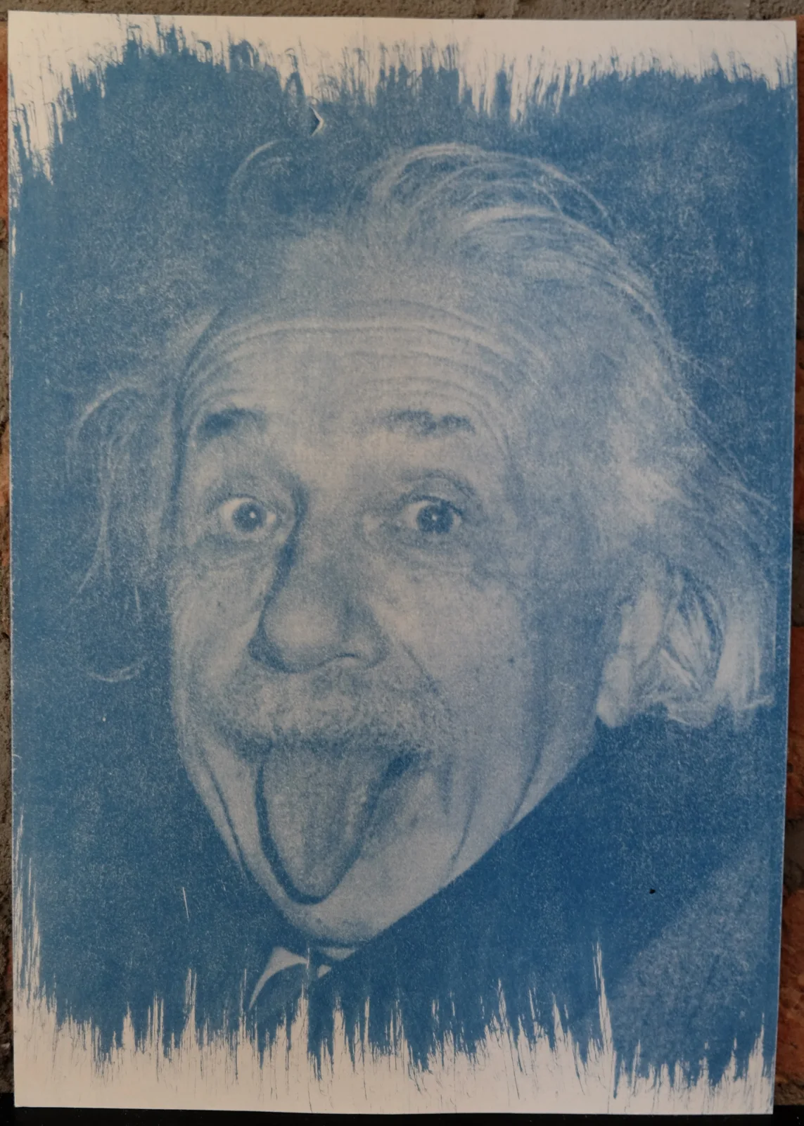 Albert Einstein – Porträt | Kunstdruck #BlueprintAlbertEinstein01