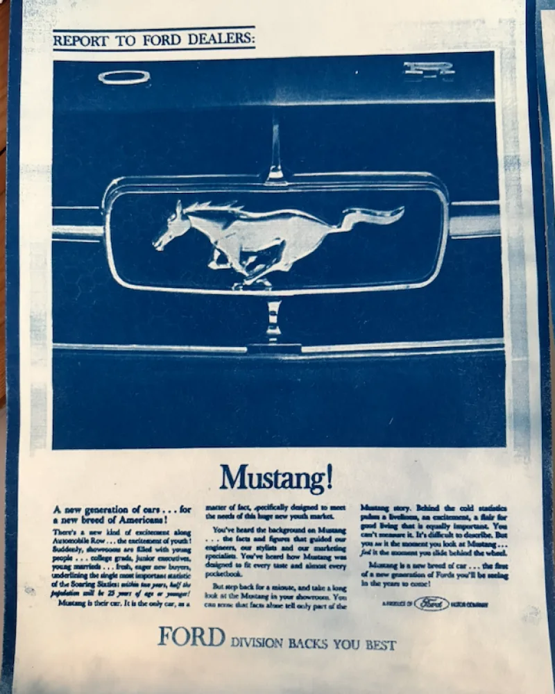 Ford Mustang 1965 čelní maska #BlueprintBlueprintmustang0101