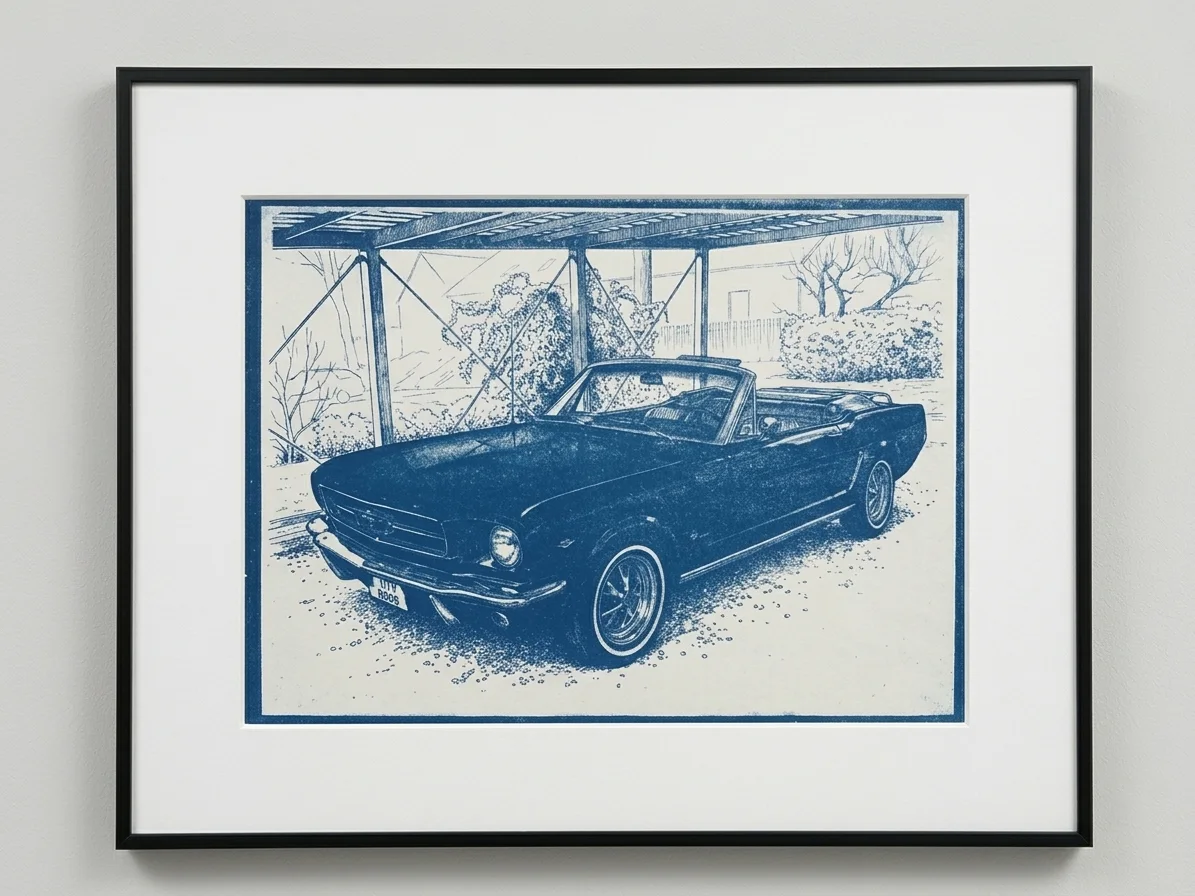 Ford Mustang kabriolet 1965 #BlueprintFordMustang01