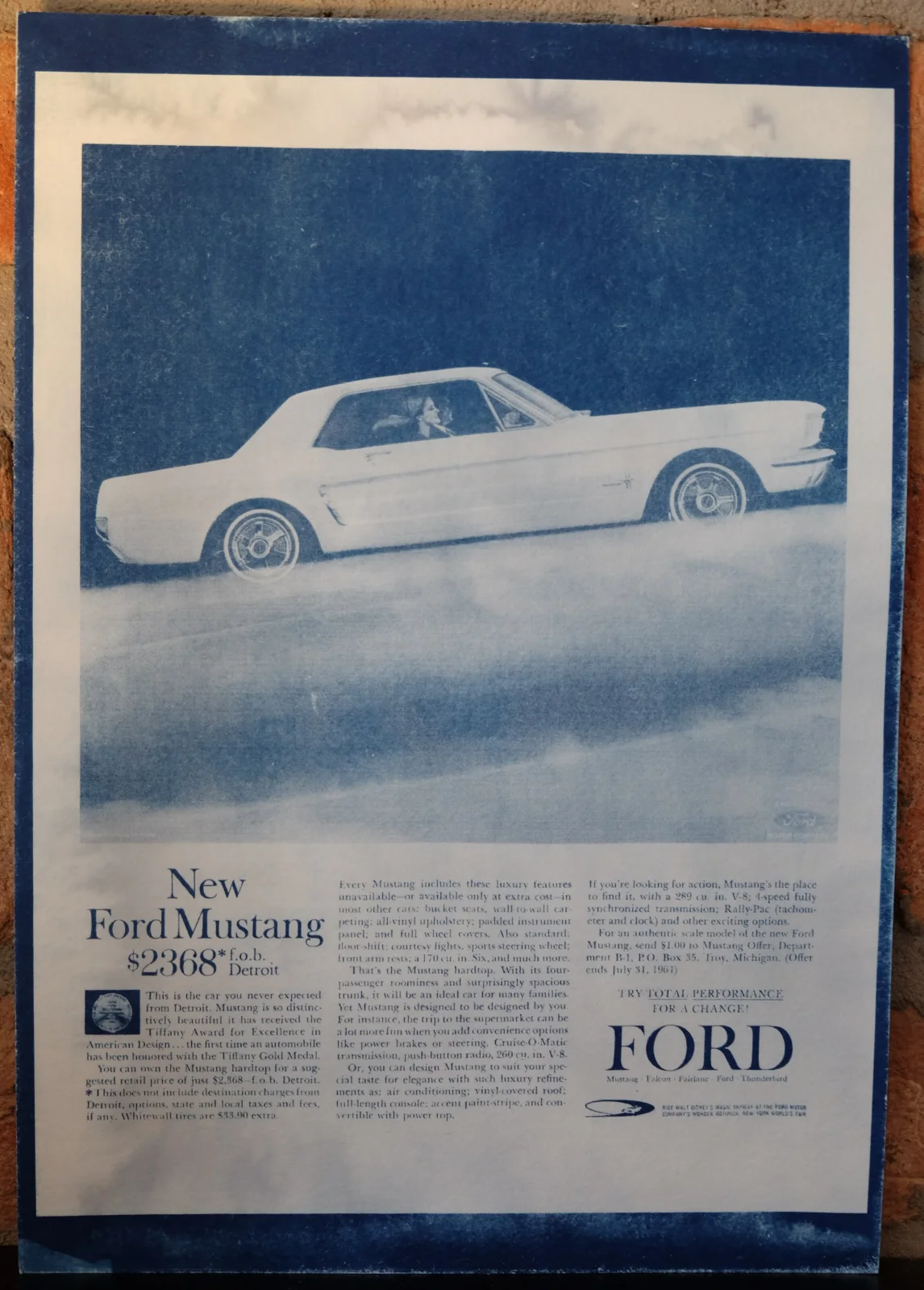 Ford Mustang 1965 plakát #BlueprintFordMustang02