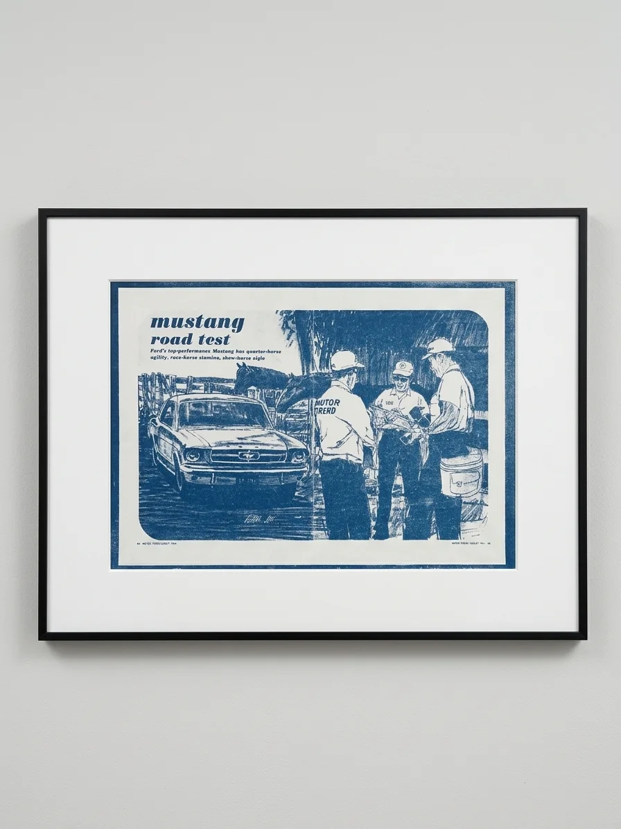 Ford Mustang 1965 plakát #BlueprintFordMustang03
