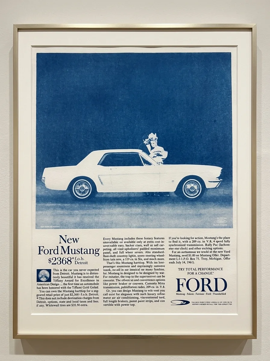 Ford Mustang 1965 plakát #BlueprintFordMustang04