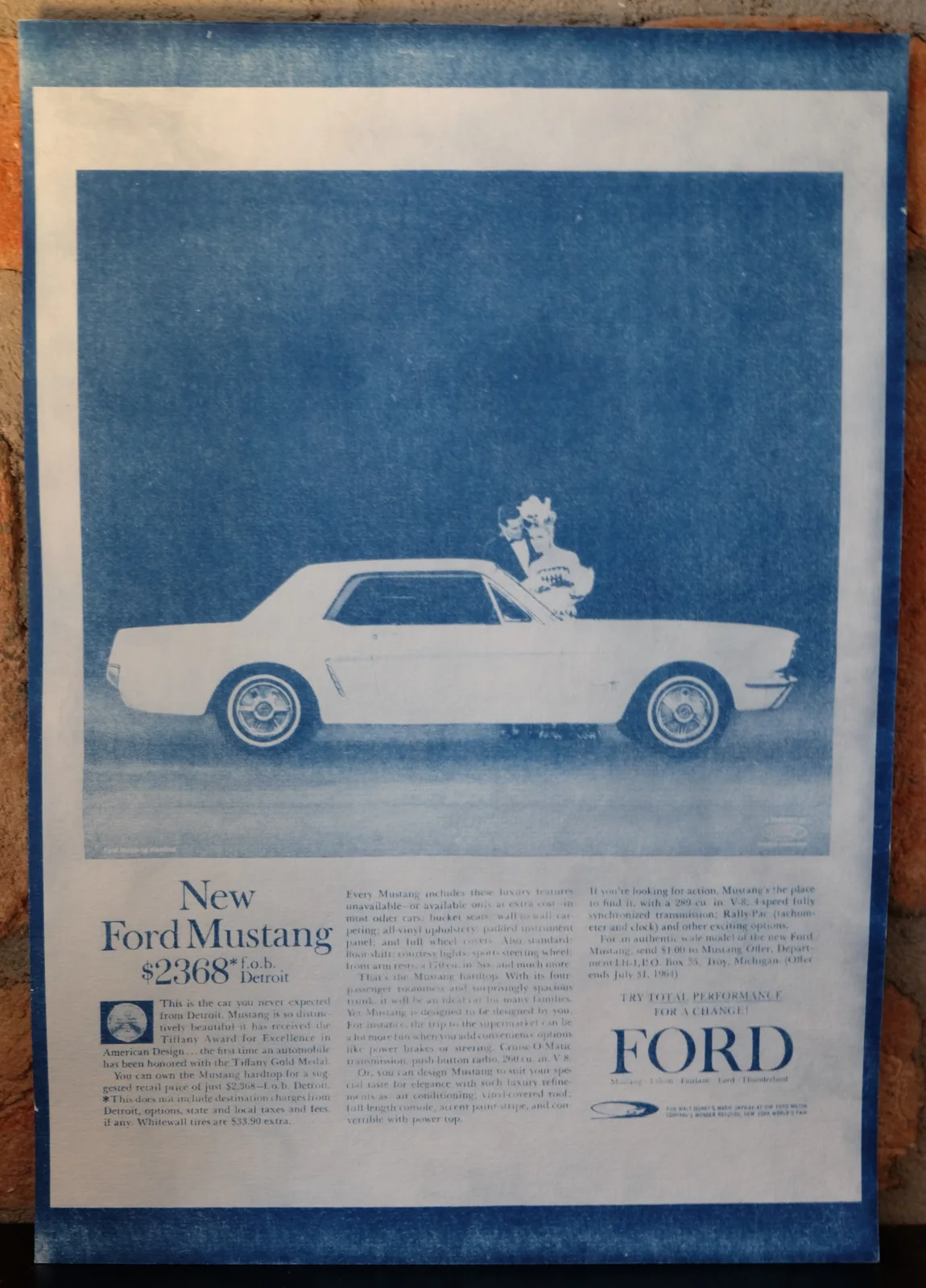 Ford Mustang 1965 plakát #BlueprintFordMustang04