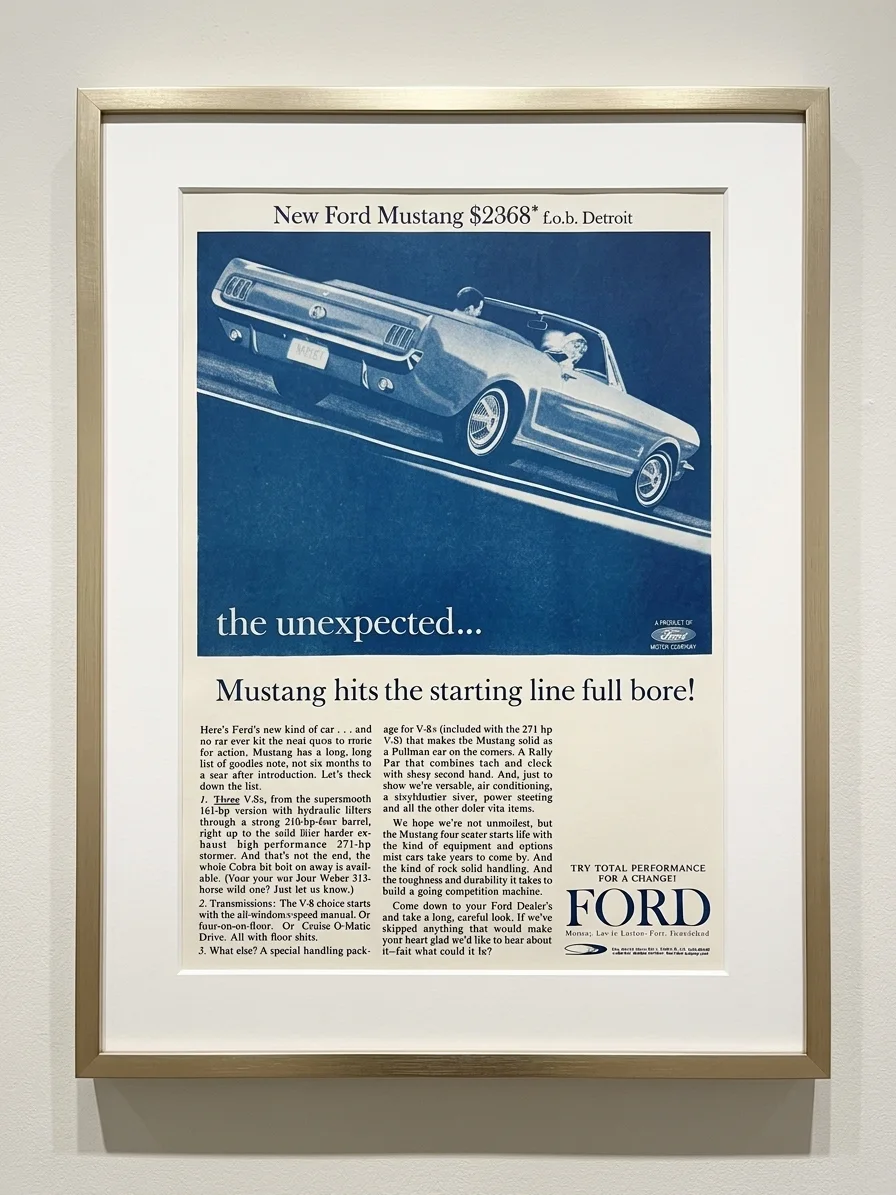 Ford Mustang 1965 plakát #BlueprintFordMustang06