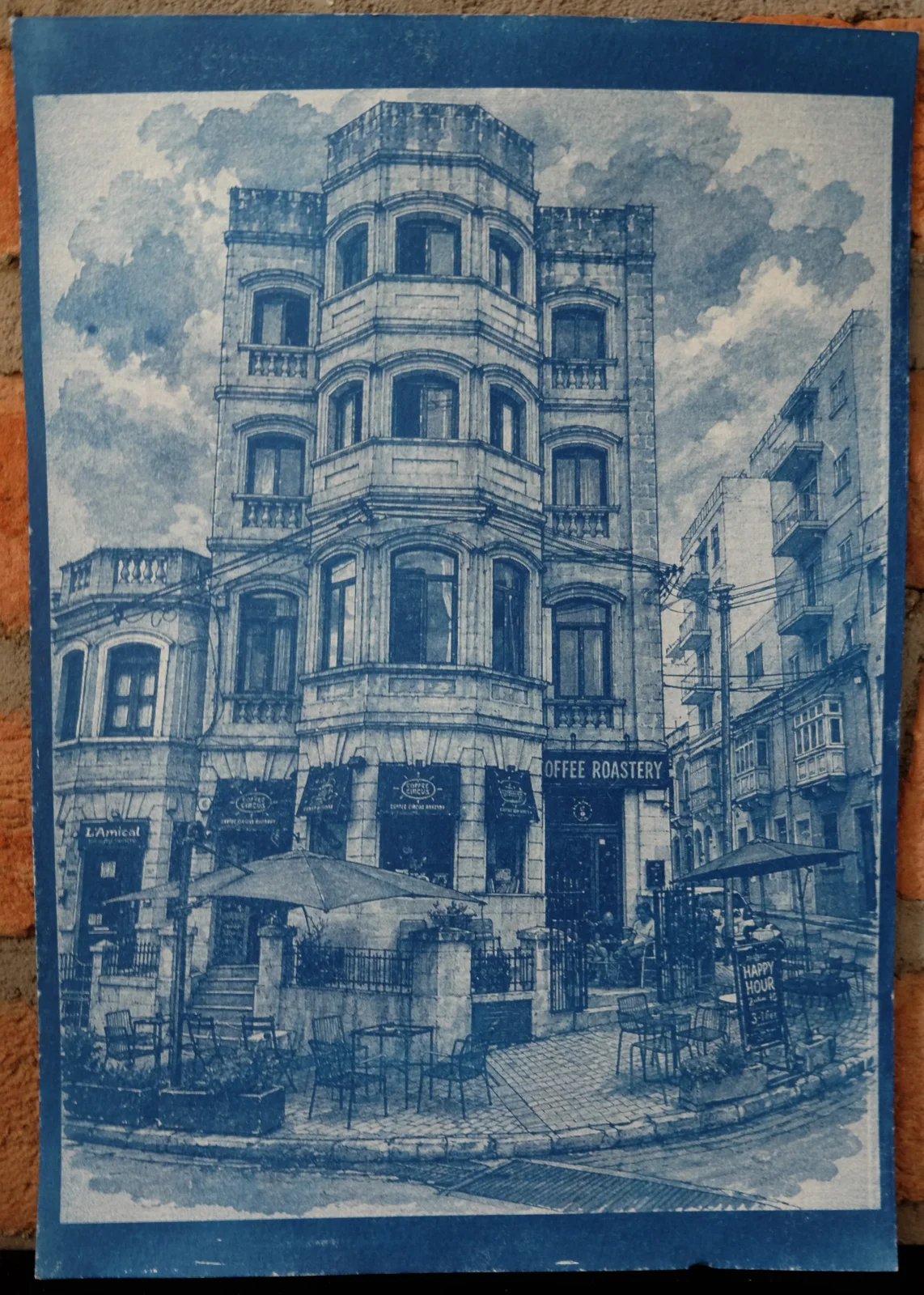 Coffee Circus Porto – Malta | art print #BlueprintMaltaValletta01