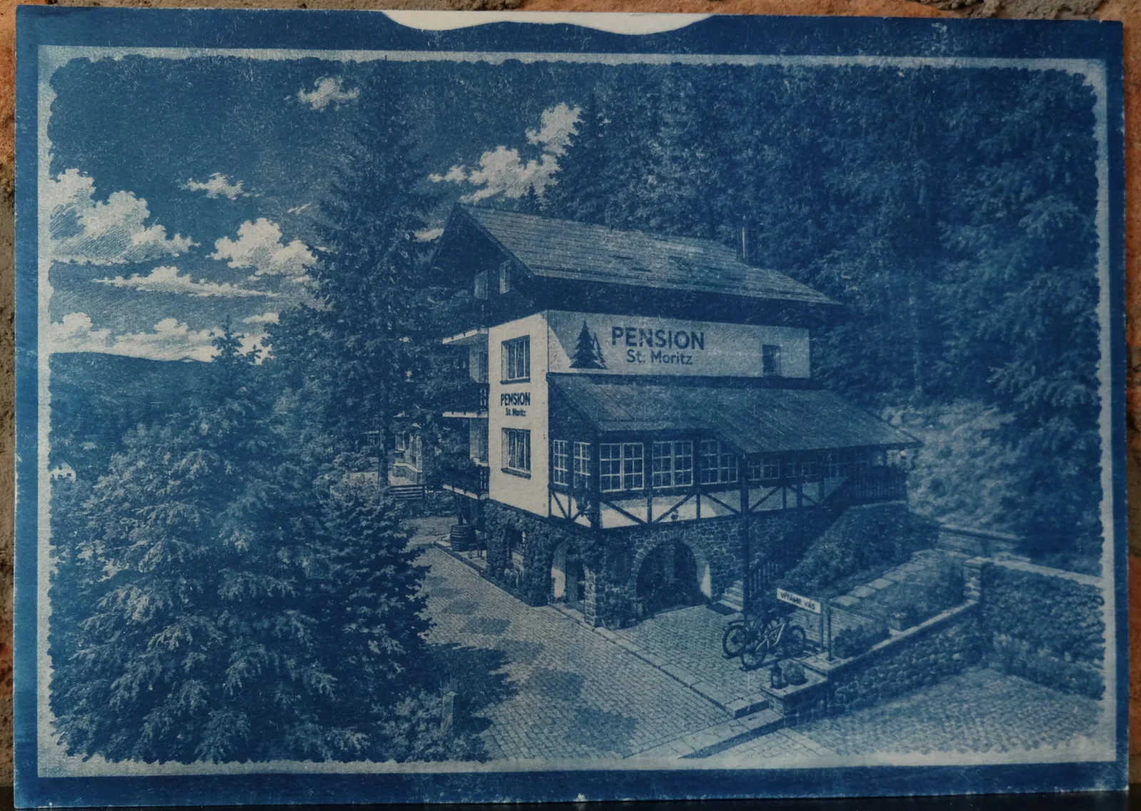 St. Moritz – Železná Ruda | Kunstdruck #BlueprintPensionStMoritzInZeleznaRuda01
