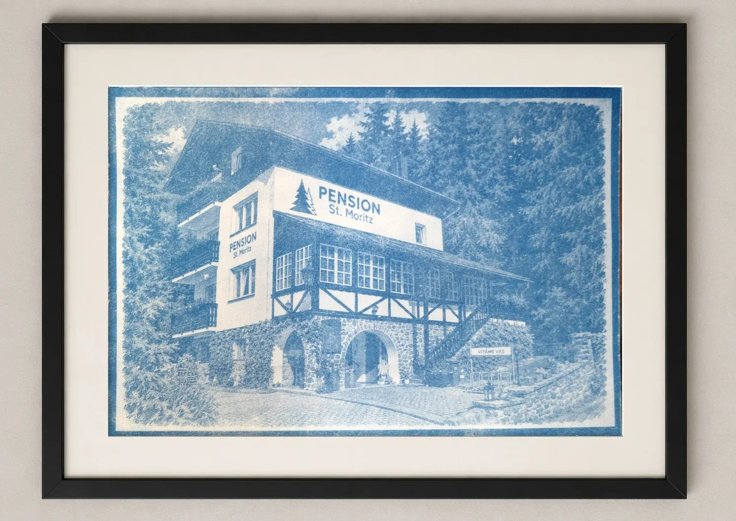 St. Moritz – Železná Ruda | Kunstdruck #BlueprintPensionStMoritzInZeleznaRuda02