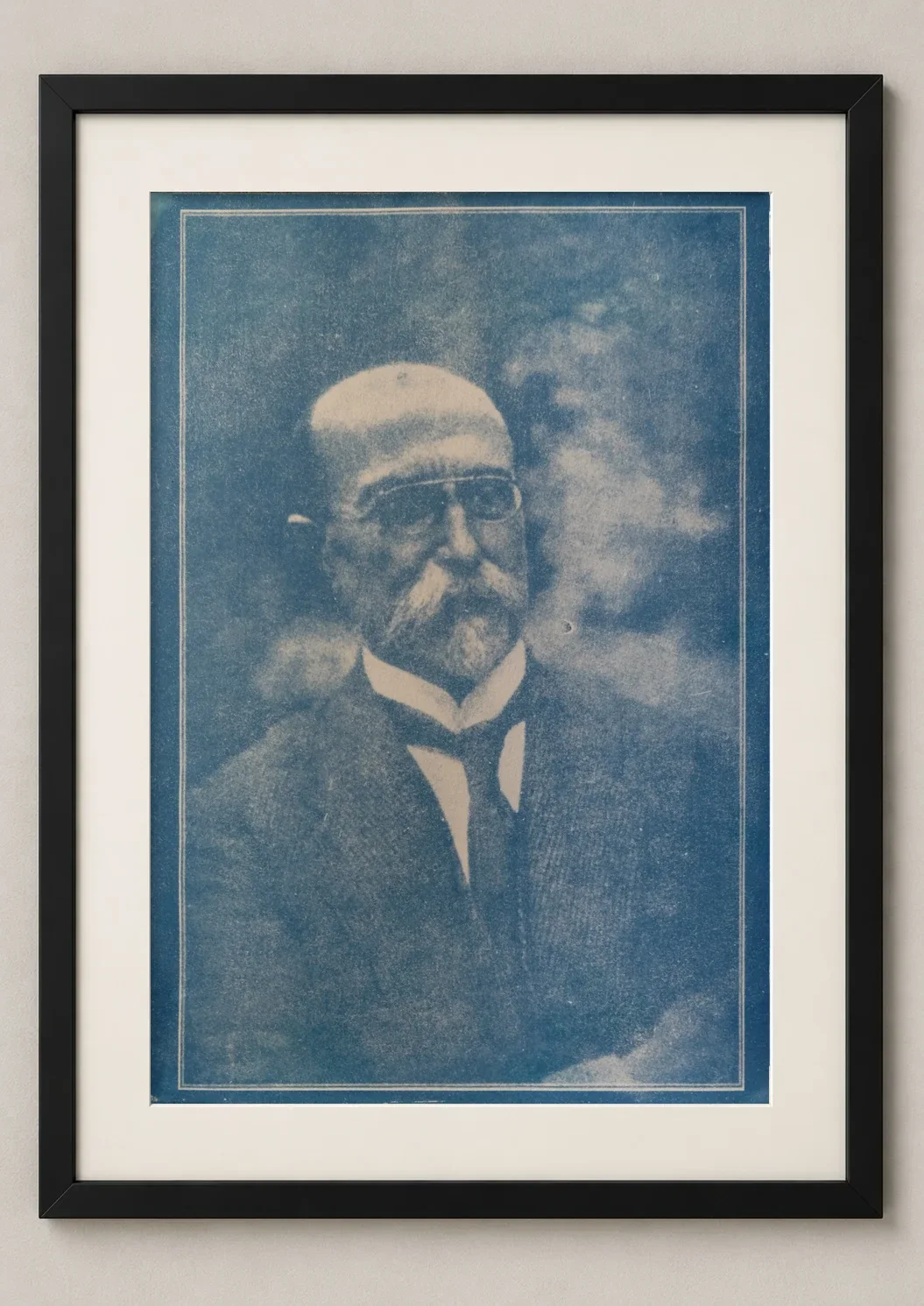 Tomáš Garrigue Masaryk – Porträt | Kunstdruck #BlueprintTomasGarrigueMasaryk01